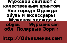 Мужской свитшот с качественным принтом - Все города Одежда, обувь и аксессуары » Мужская одежда и обувь   . Мурманская обл.,Полярные Зори г.